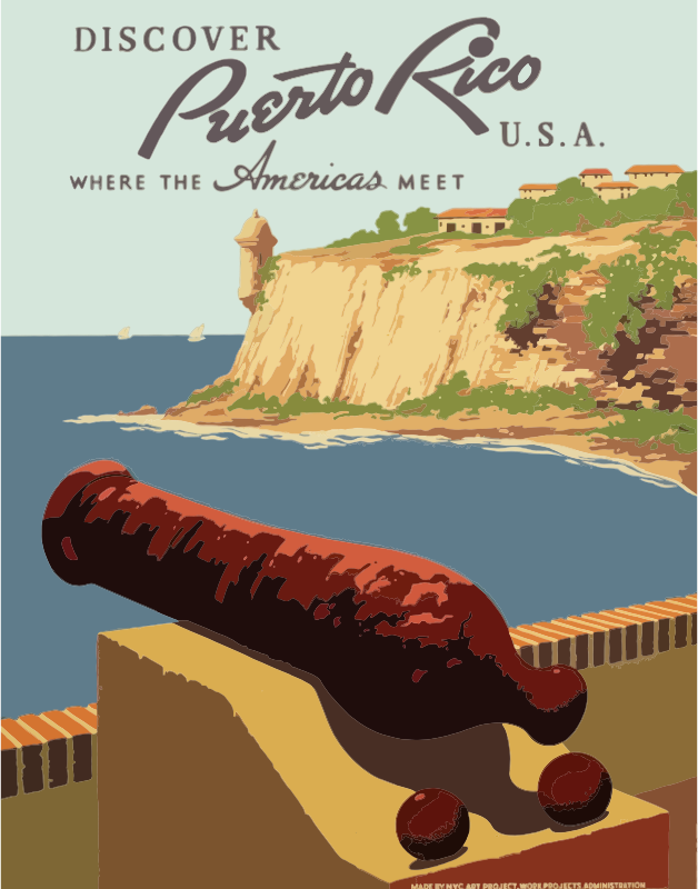 Vintage Travel Poster Puerto Rico