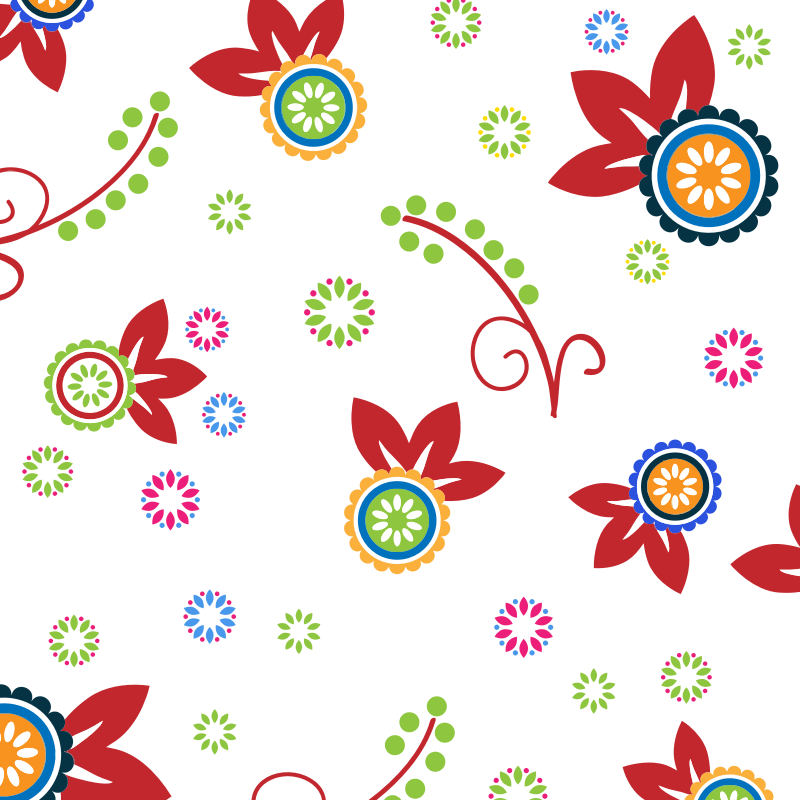 Colorful Floral Pattern Background 2
