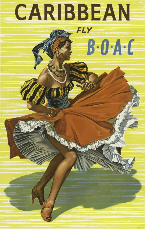Vintage Travel Poster Caribbean