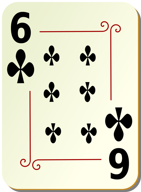 Ornamental deck: 6 of clubs