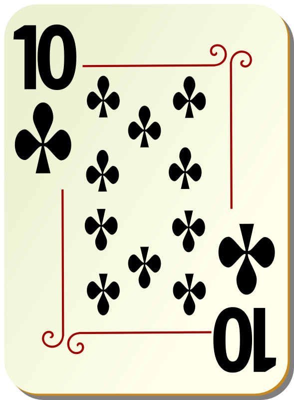 Ornamental deck: 10 of clubs