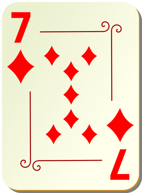 Ornamental deck: 7 of diamonds