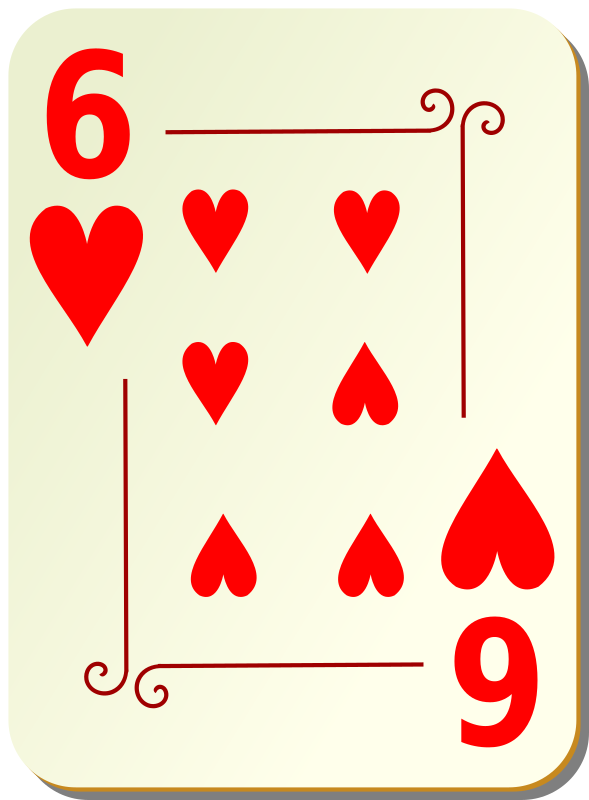Ornamental deck: 6 of hearts