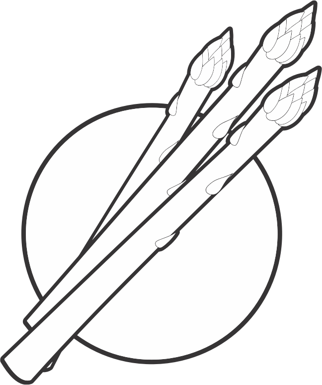 Asparagus Line Art Logo