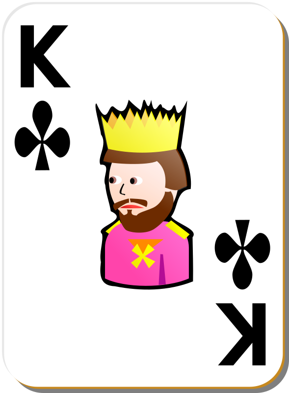 White deck: King of clubs