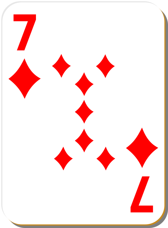 White deck: 7 of diamonds