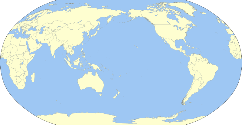 World Map - Japan POV - colour