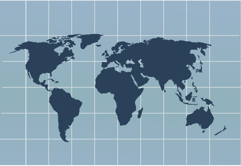 World Map with Japan