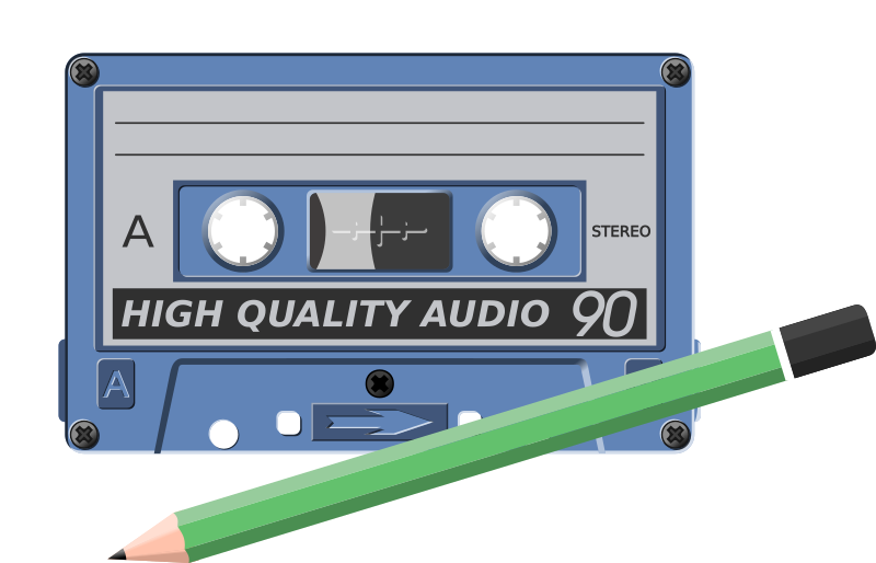 audio-cassette with pen
