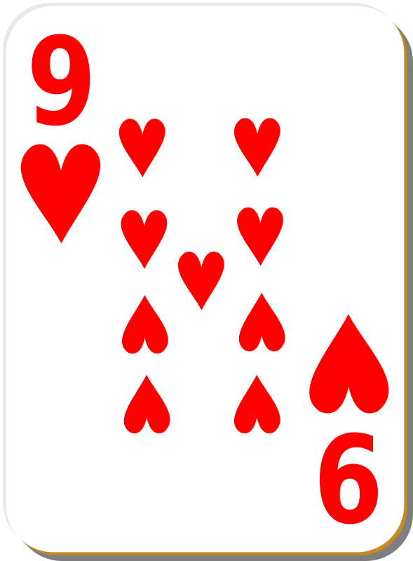 White deck: 9 of hearts
