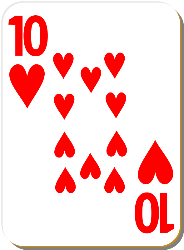 White deck: 10 of hearts