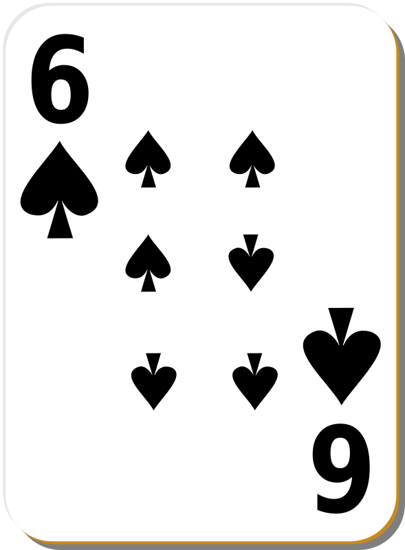 White deck: 6 of spades
