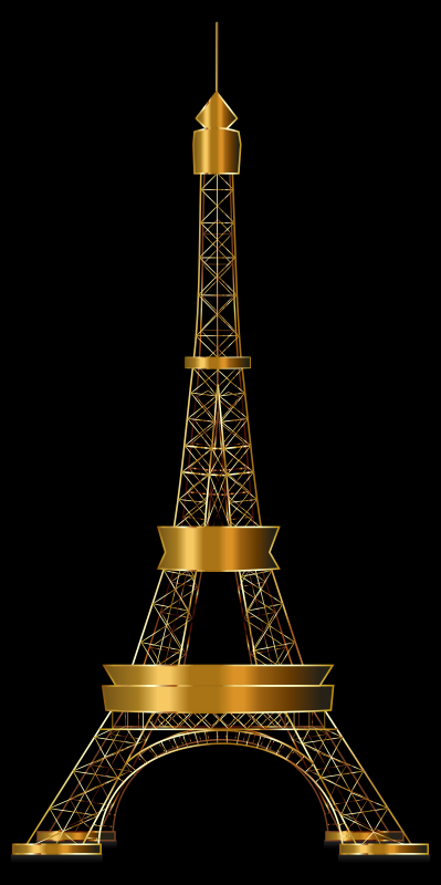 Eiffel Tower Two Gold