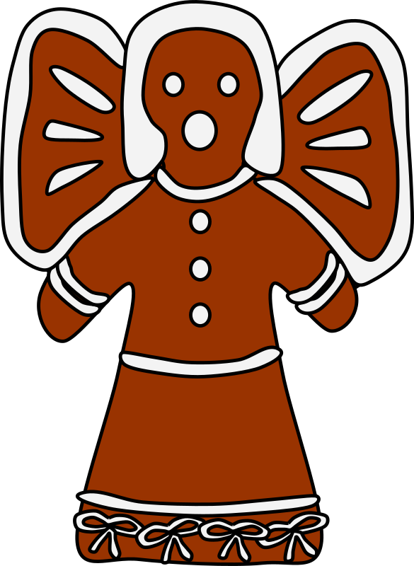 Gingerbread Angel (with bows)