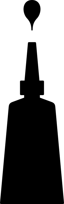 Glue symbol with drop