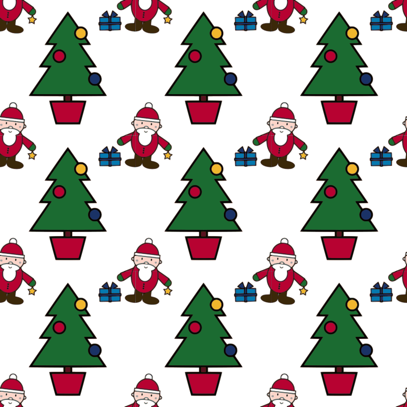 Christmas Scene-seamless pattern