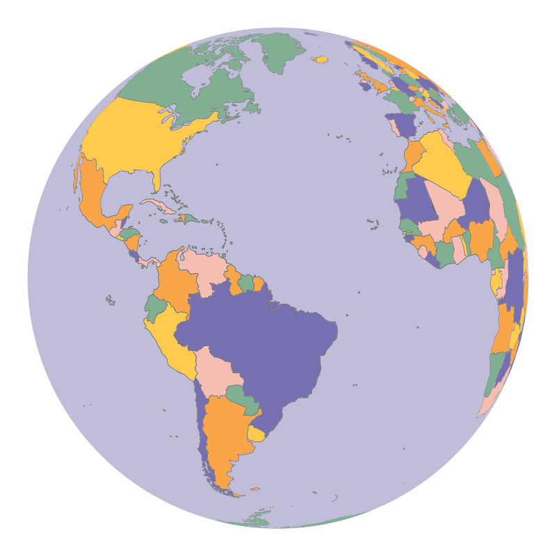 Political Map Earth Globe