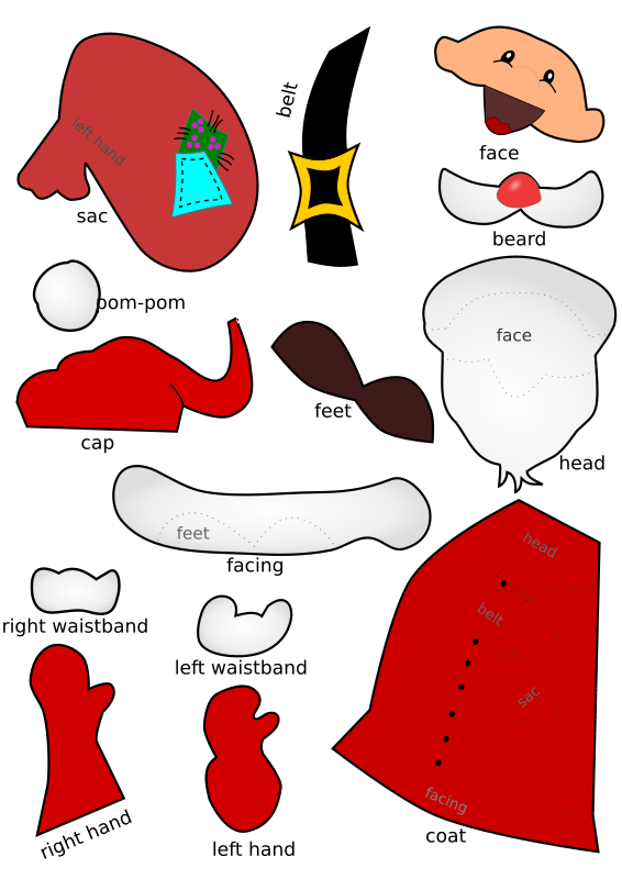 Santa Claus handicraft-sheet