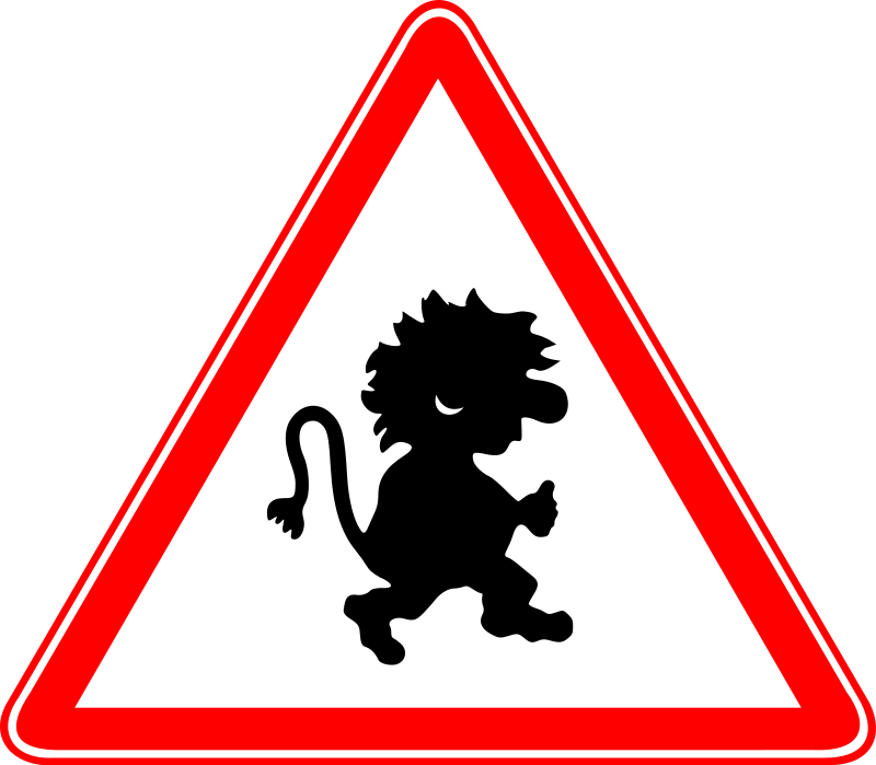 Beware of trolls sign