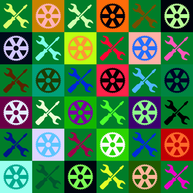 Engineering pattern (multicoloured)