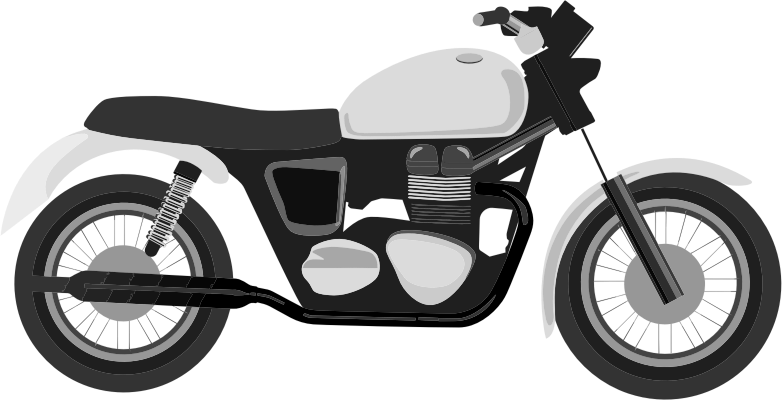 Grayscale Motorcycle