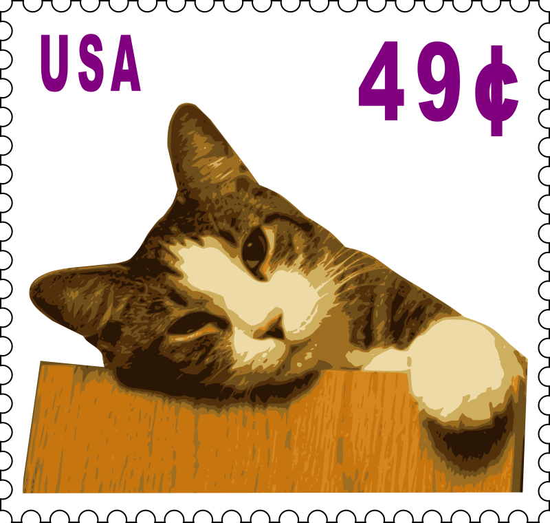 Cat stamp (49 cents)