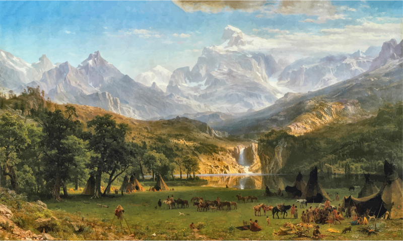 The Rocky Mountains Lander's Peak By Albert Bierstadt Contrast Enhanced