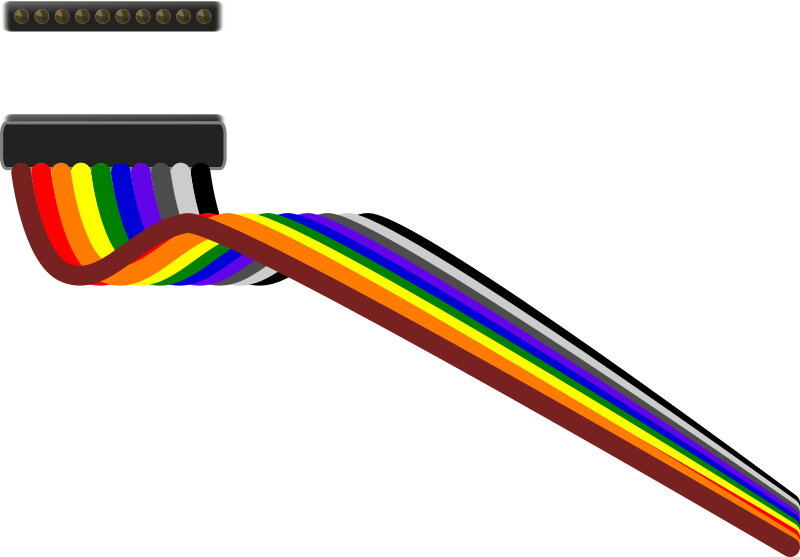 10-pin connnector and ribbon cable