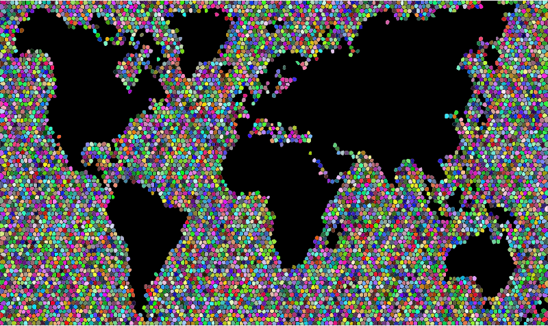 Colorful World Map Mosaic
