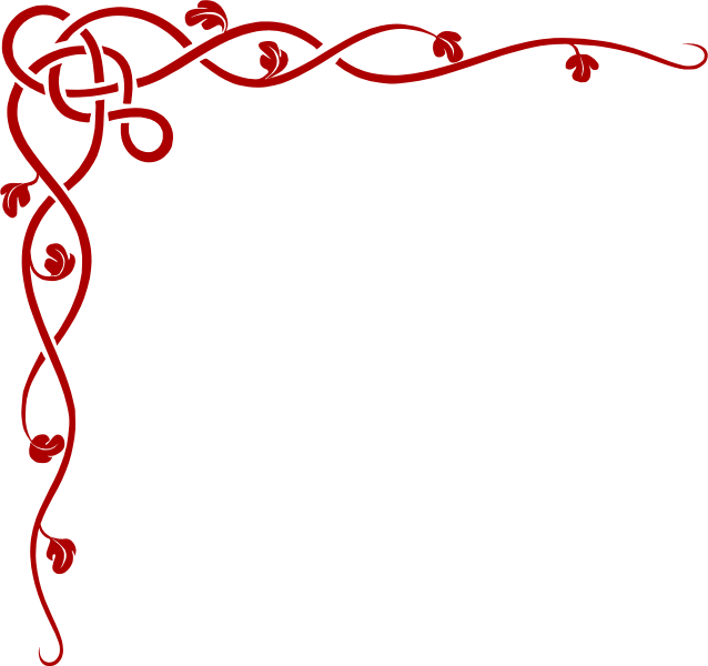 Red knot corner border