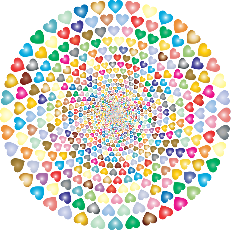 Colorful Hearts Vortex 4