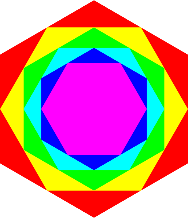 Colorful Hexagons 2-18-2016