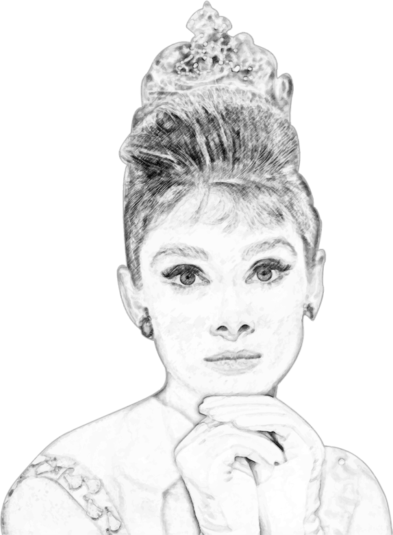 Audrey Hepburn Pencil Sketch Portrait