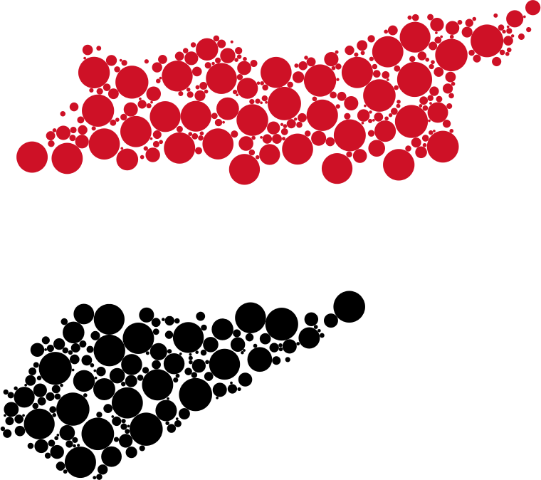 Syria Map Flag Circles