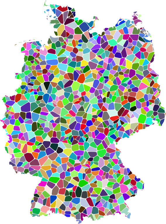 Prismatic Tiled Germany Map