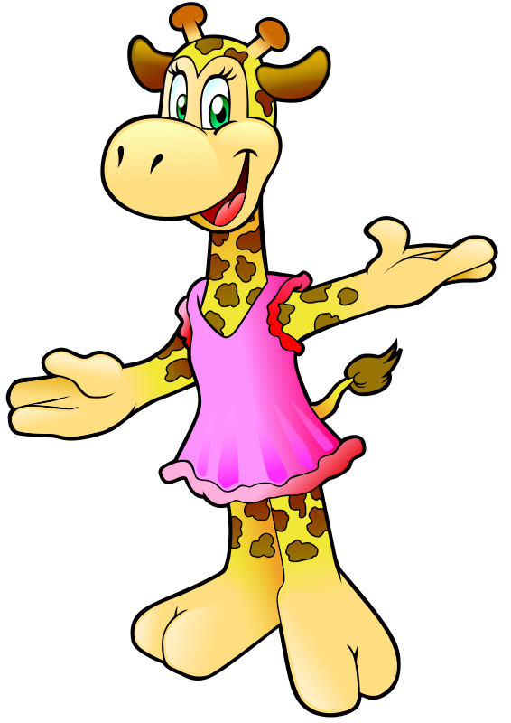  Giraffe wearing a dress