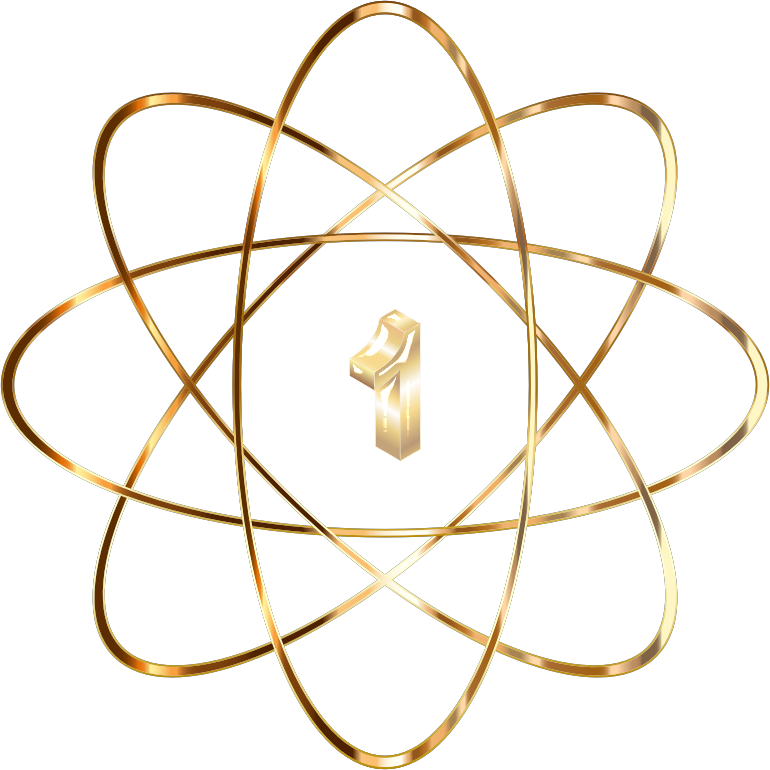 Gold Atom No Background