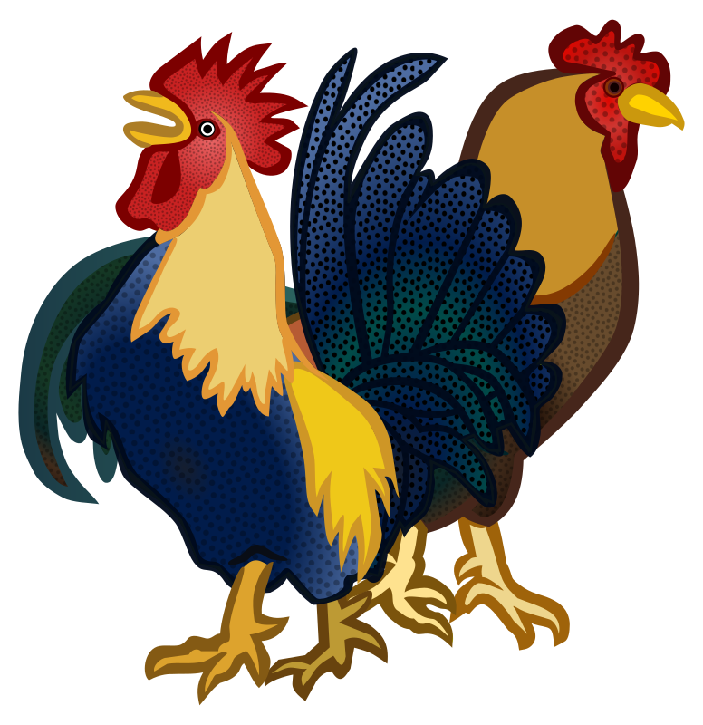 cocks - coloured