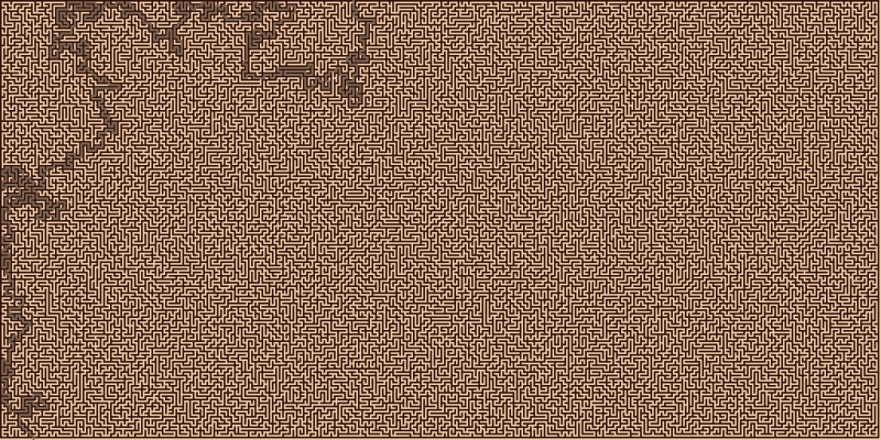 Solution to Very Big Orthogonal Maze