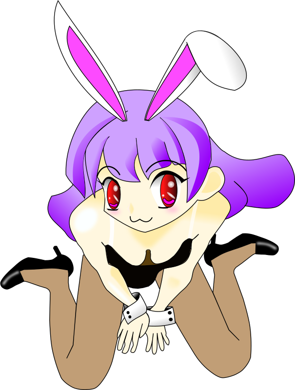 Bunny girl with purple hair