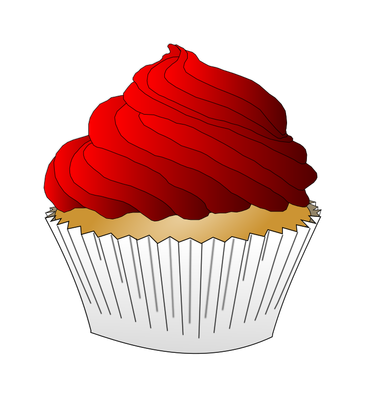 Red Frosting Cupcake