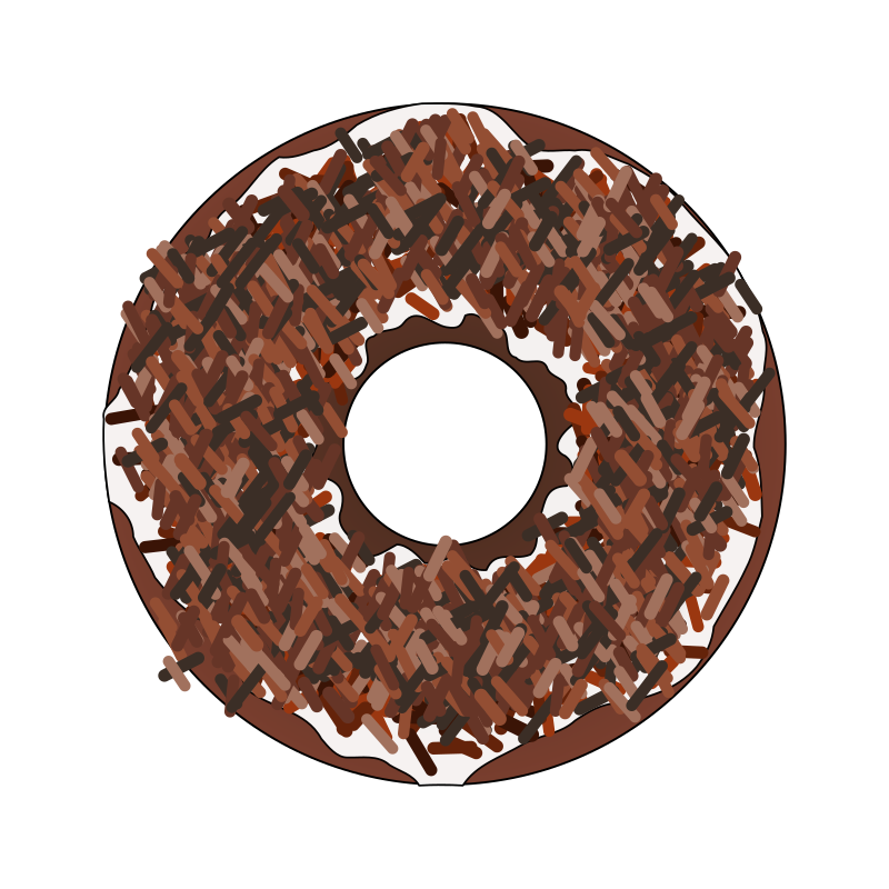 Too Many Brown Sprinkles Donut