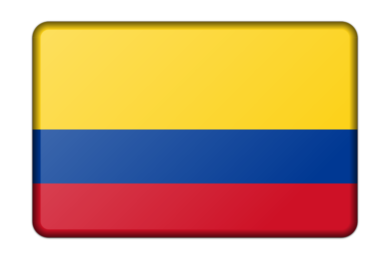 Colombia flag (bevelled)