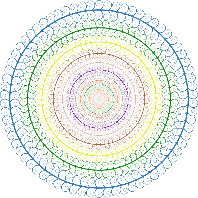 Prismatic Spiral Tree Circle No Background