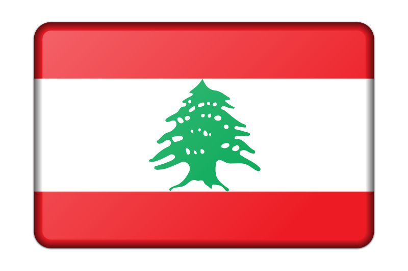 Lebanon flag (bevelled)