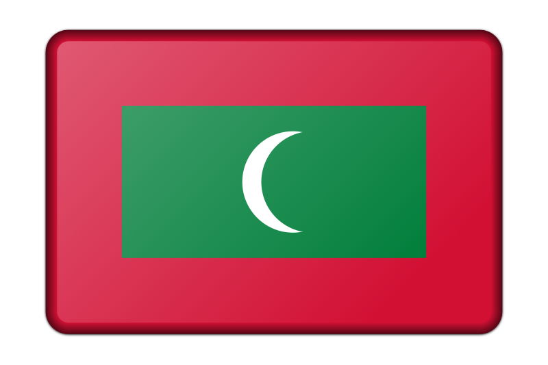 Maldives flag (bevelled)