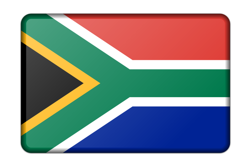 South Africa flag (bevelled)