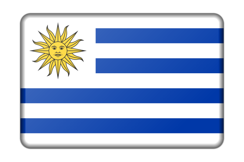 Uruguay flag (bevelled)