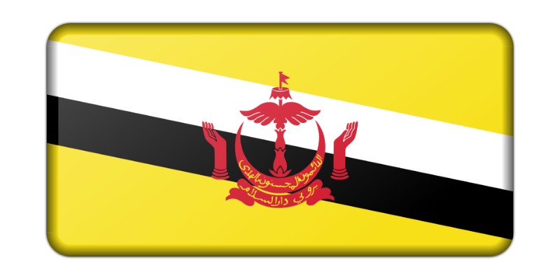 Flag of Brunei (bevelled)