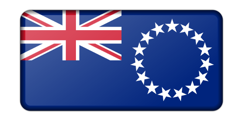 Flag of Cook Islands (bevelled)